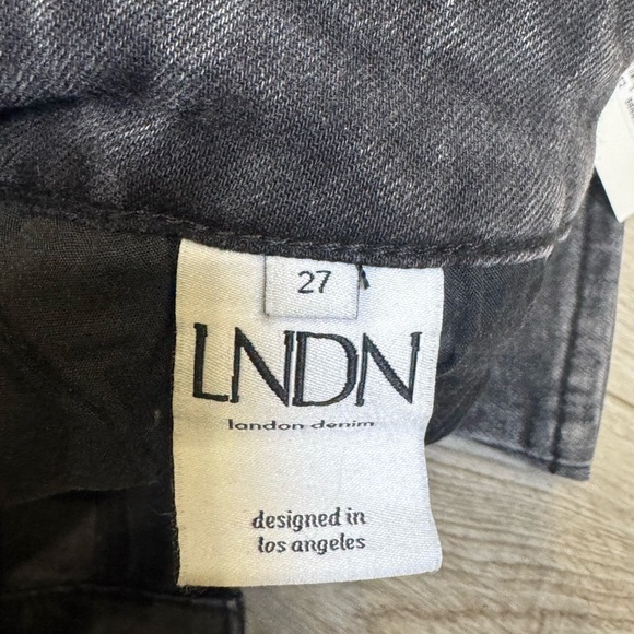 LNDN Charcoal Flare Denim Women Jeans Vintage Black Wash - Picture 6 of 7